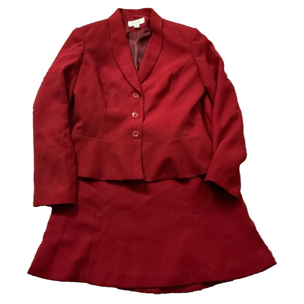 Emily Suite Women’s 2 Piece Blazer & Flare Skirt Set Size 10 Pink